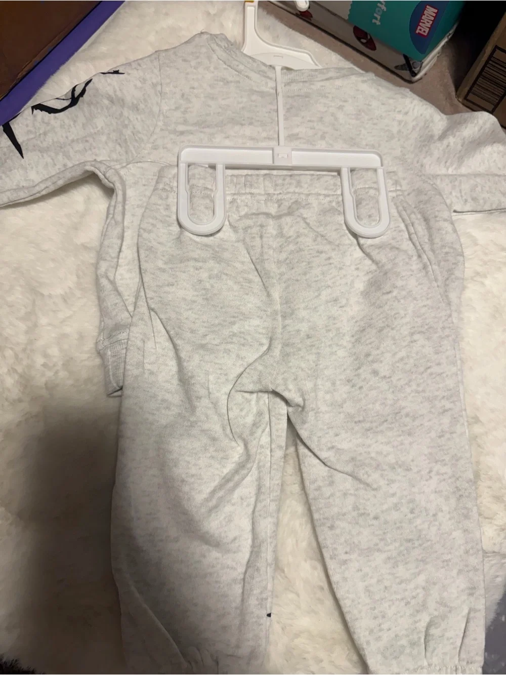 Kids Halloween Cars Sweatshirt and Pants Set - Gray with Red & Purple Cars